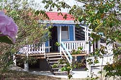 The front of the Blue Cottage
