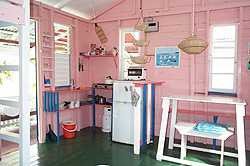 A look at the kitchenette of the Blue Cottage